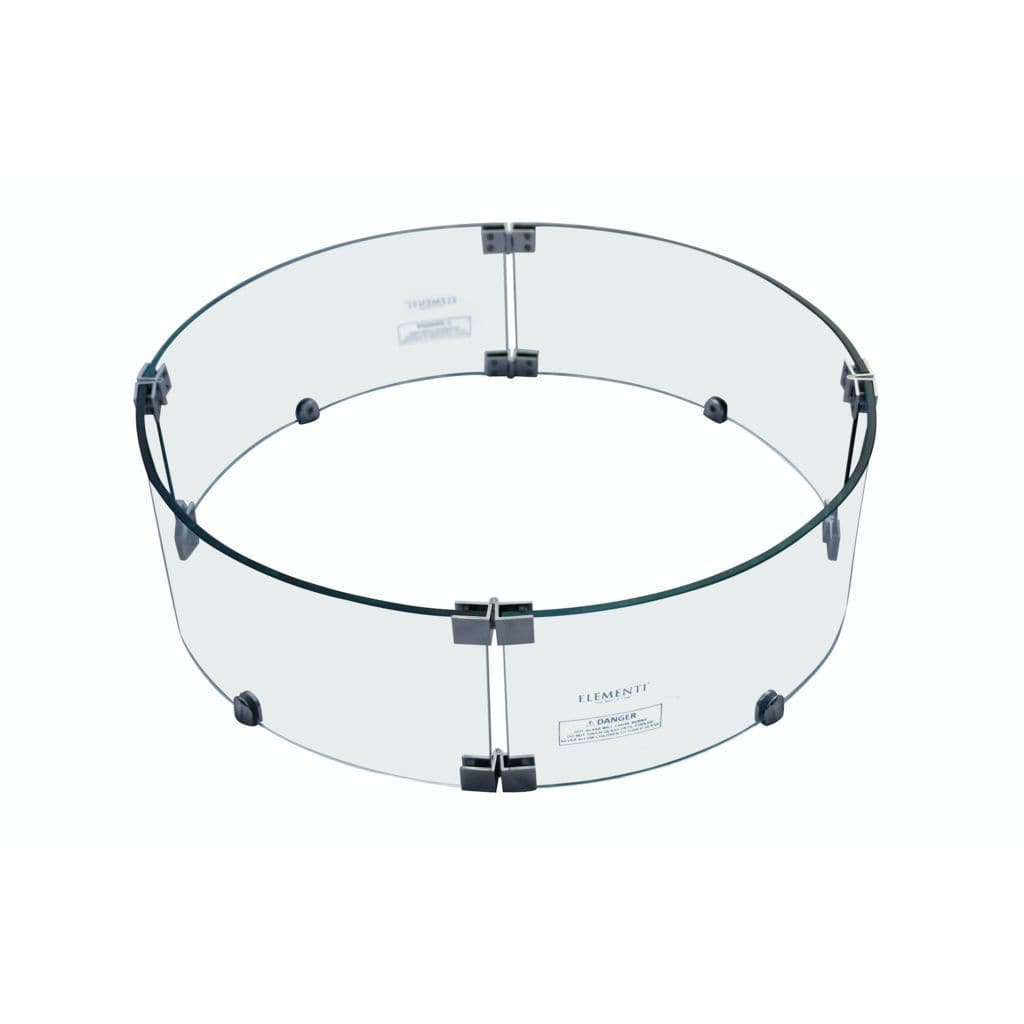 Elementi 30" Round Clear Tempered Glass Table Wind Screen ONC05-002