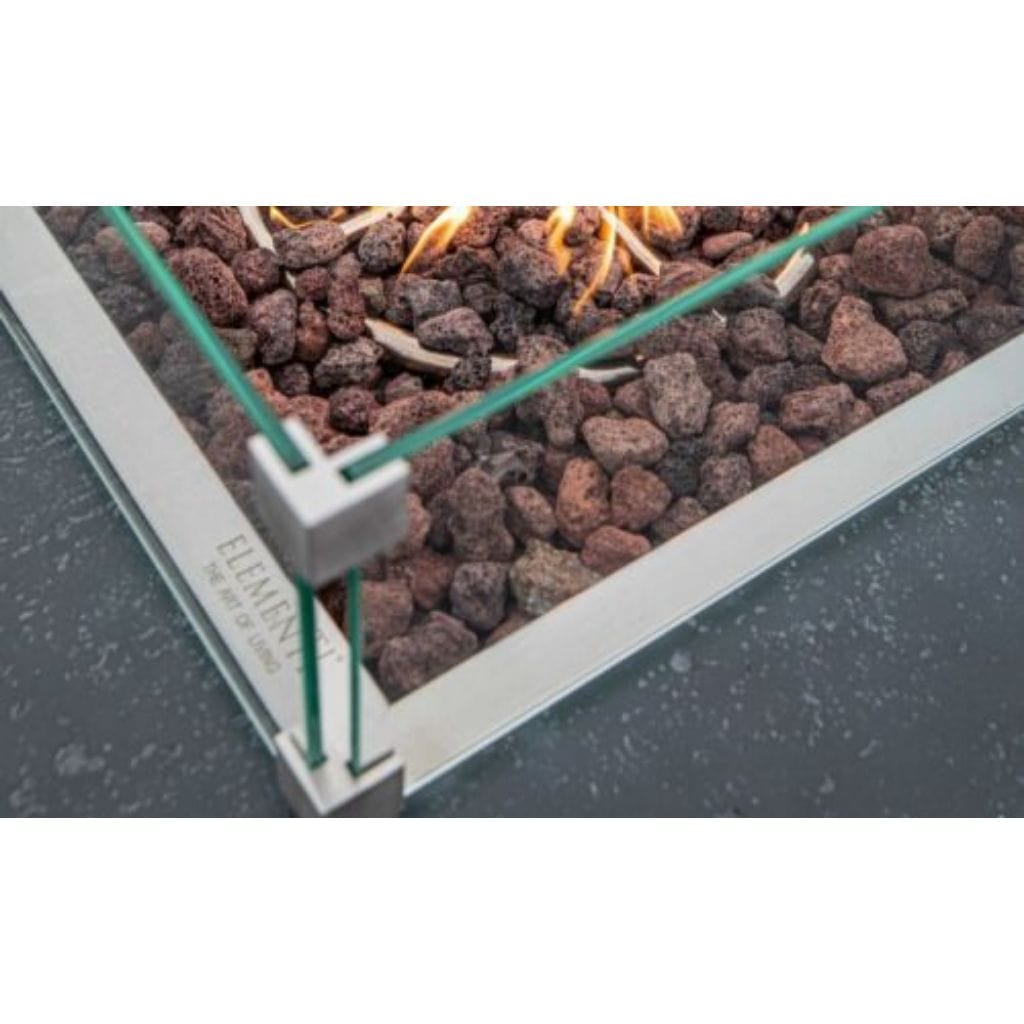 Elementi 36" Dark Gray Manhattan Concrete Square Gas Fire Pit Table