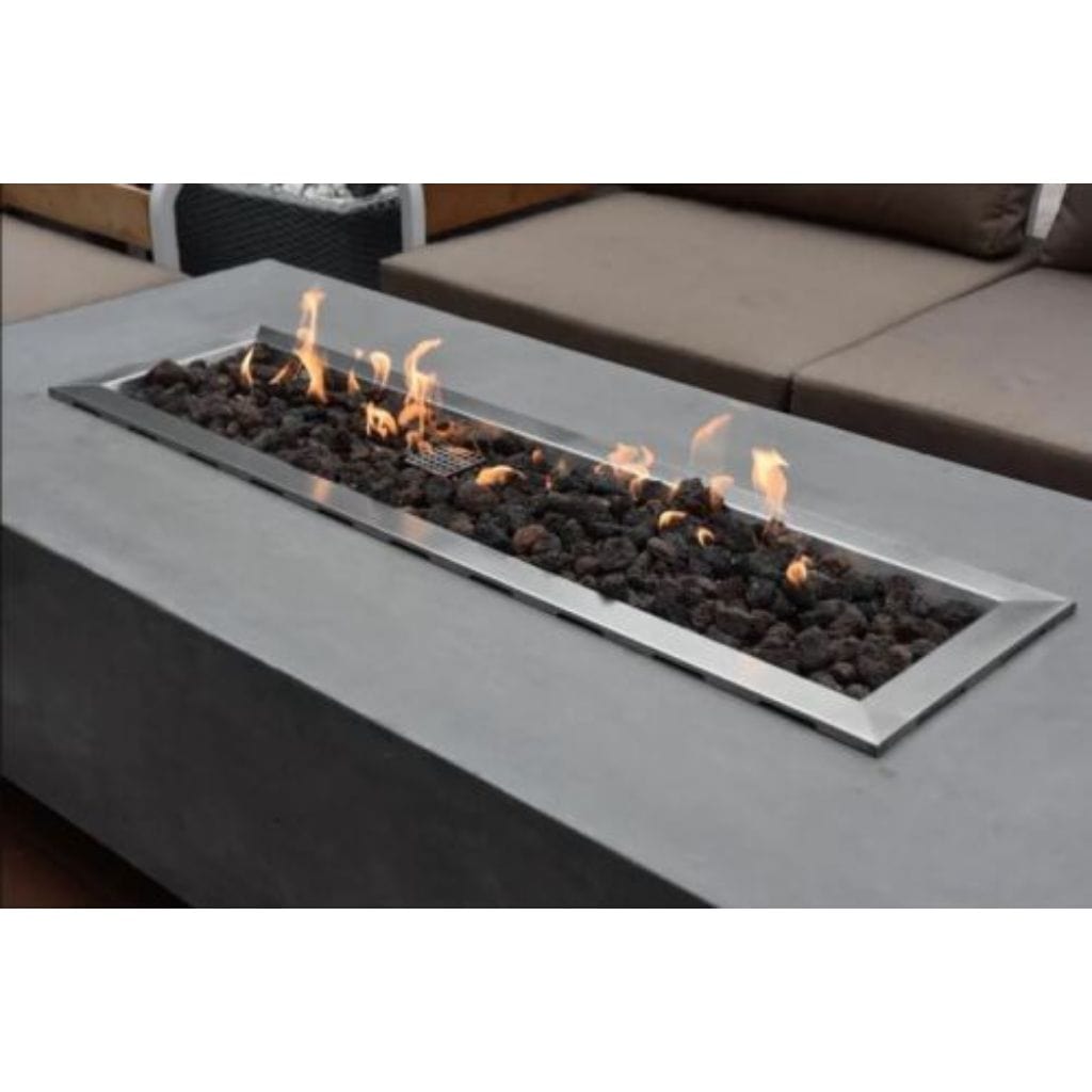 Elementi 60" Dark Gray Granville Concrete Rectangle Gas Fire Table