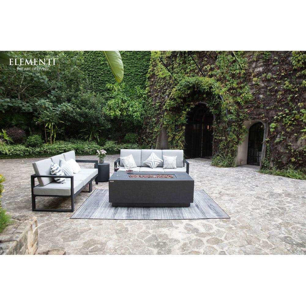 Elementi Andes 32" Rectangle Dark Grey Concrete Propane Fire Table