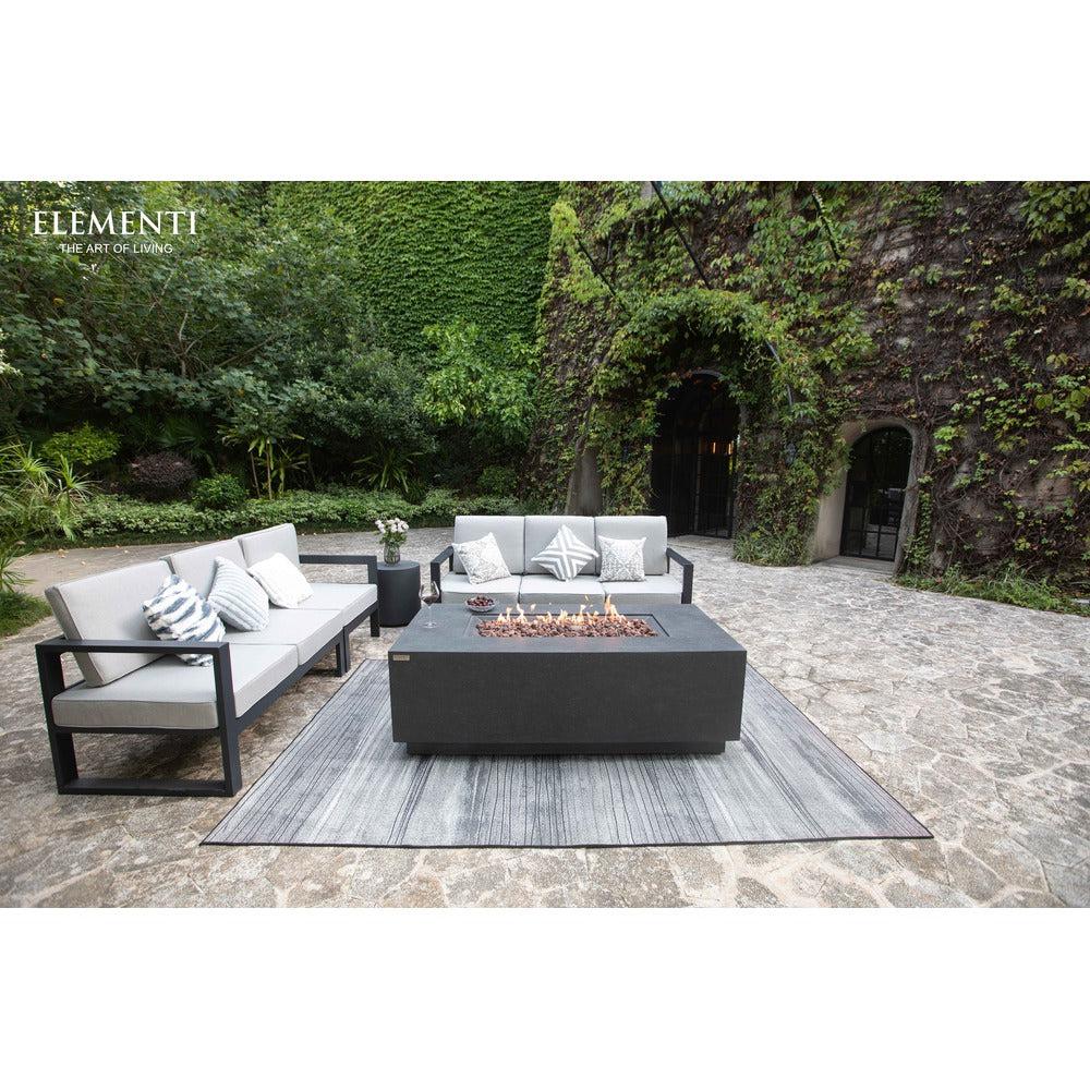 Elementi Andes 32" Rectangle Dark Grey Concrete Propane Fire Table