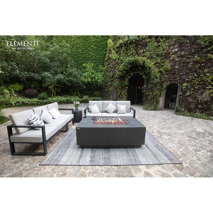 Elementi Andes 32" Rectangle Dark Grey Concrete Propane Fire Table