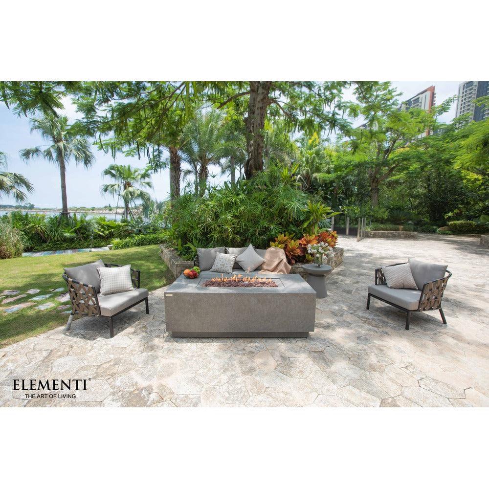 Elementi Andes 32" Rectangle Light Grey Concrete Propane Fire Table