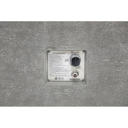 Elementi Andes 32" Rectangle Light Grey Concrete Propane Fire Table