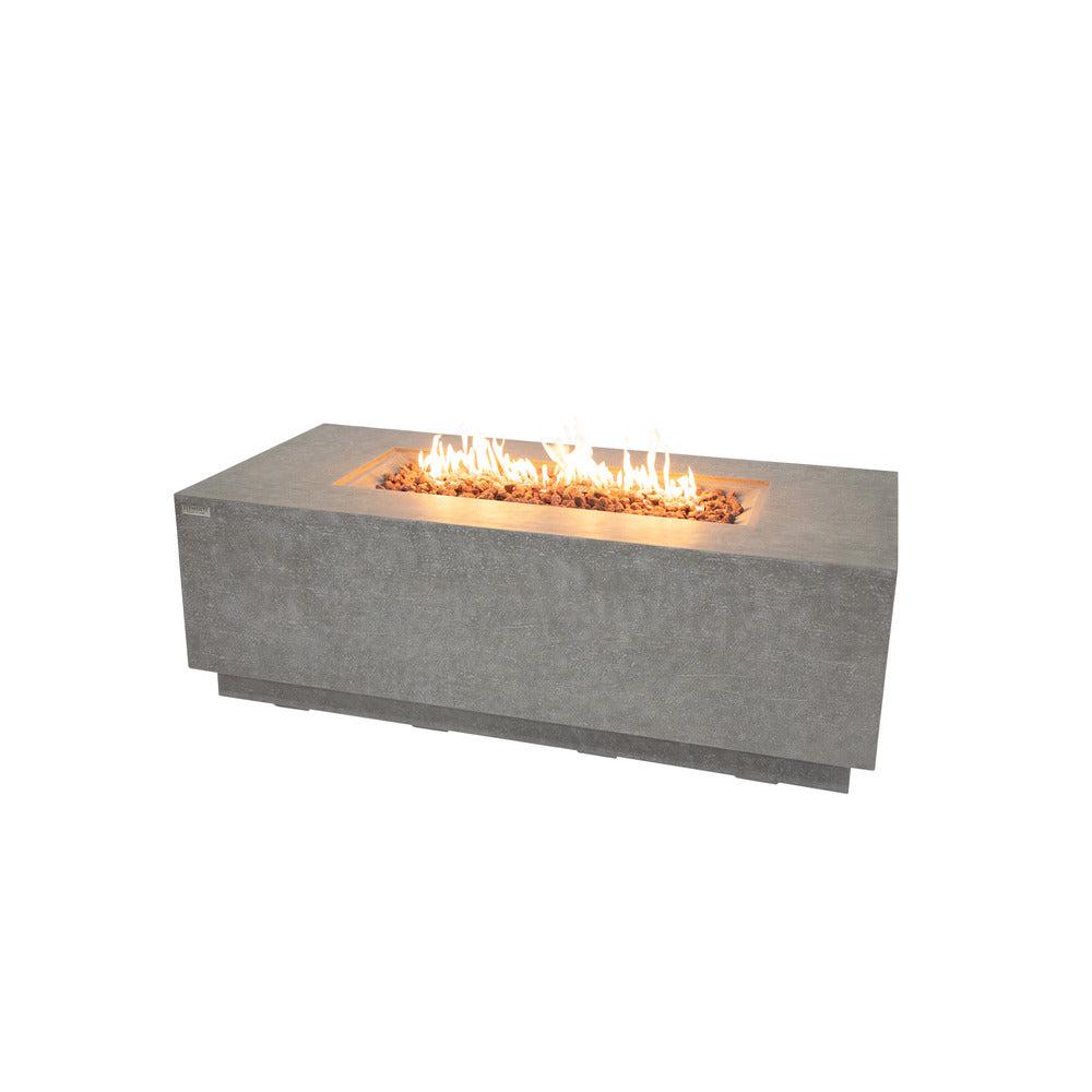 Elementi Andes 32" Rectangle Light Grey Concrete Propane Fire Table