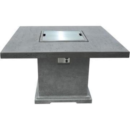 Elementi Birmingham 48" Square Light Gray Concrete Dining Propane Fire Table