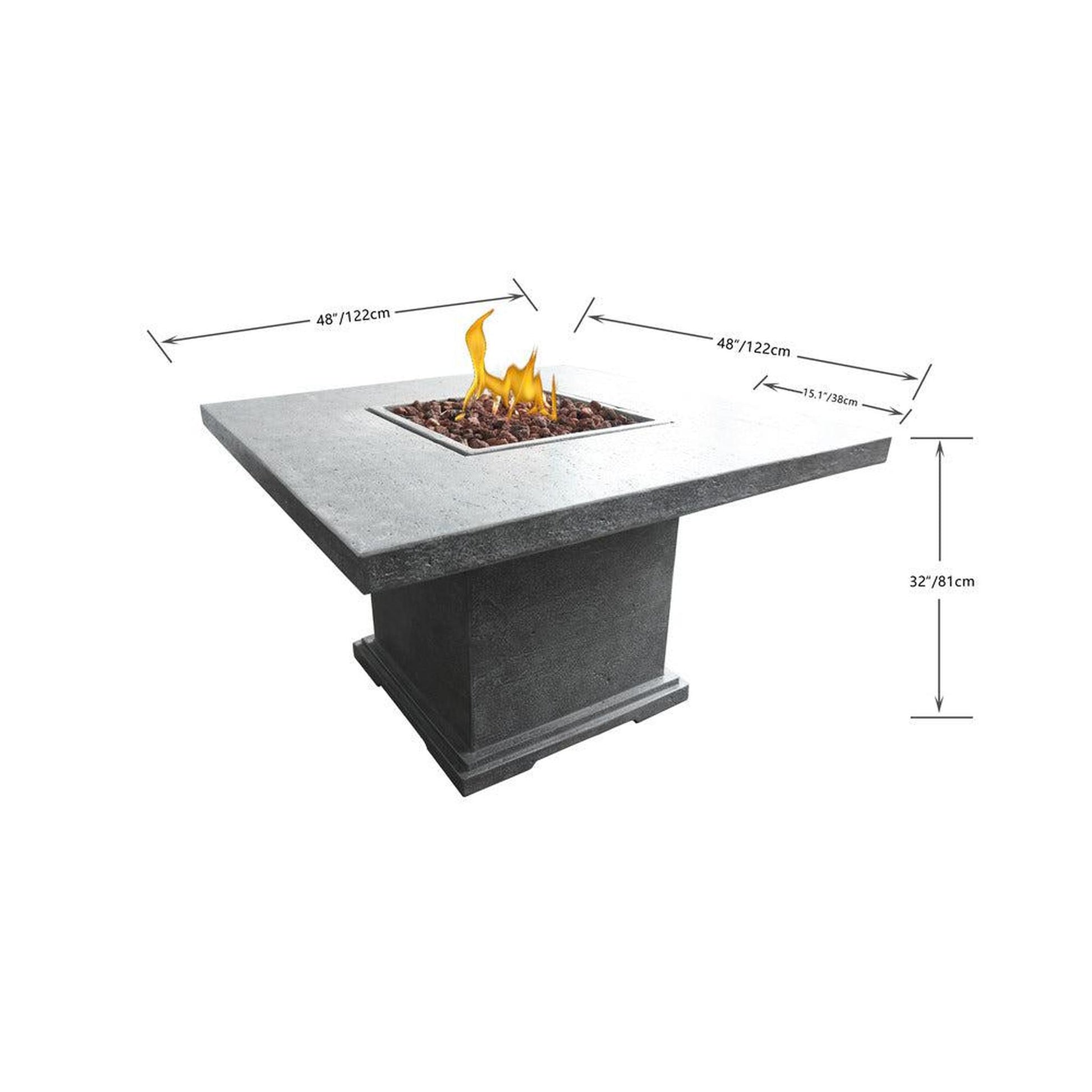 Elementi Birmingham 48" Square Propane Dining Table