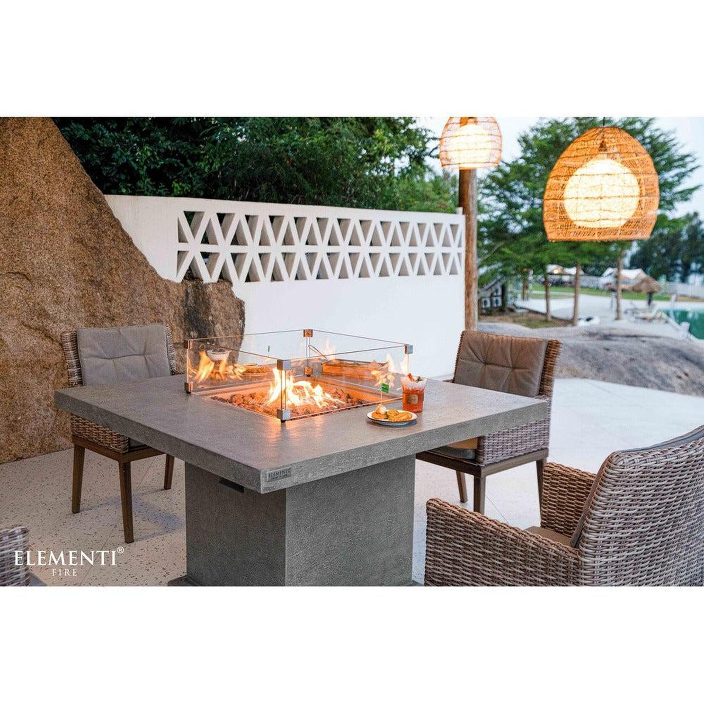 Elementi Birmingham 48" Square Propane Dining Table