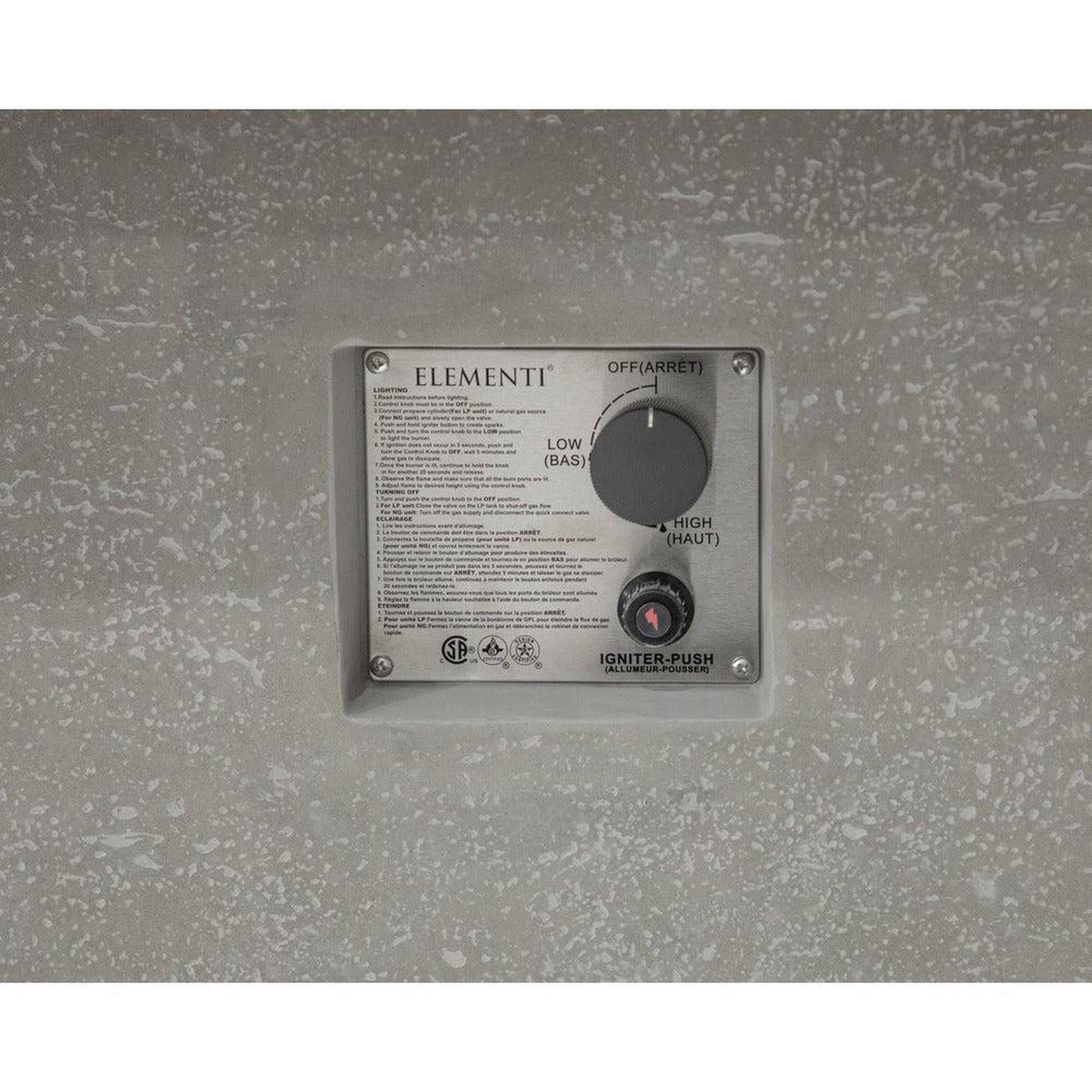 Elementi Birmingham 48" Square Propane Dining Table