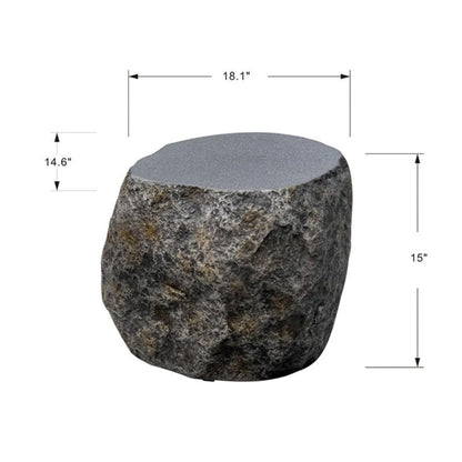 Elementi Boulder 17" Concrete Seat