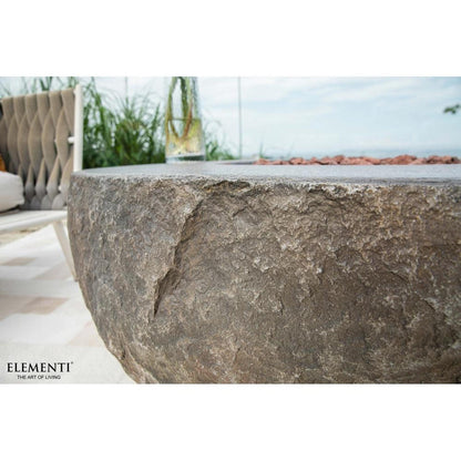 Elementi Boulder 35" Round Concrete Natural Gas Fire Table
