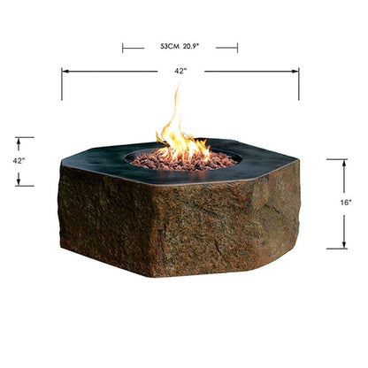 Elementi Columbia 42" Concrete Natural Gas Fire Table