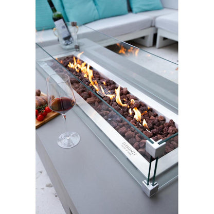 Elementi Granville 14" Rectangle Clear Tempered Glass Wind Shield