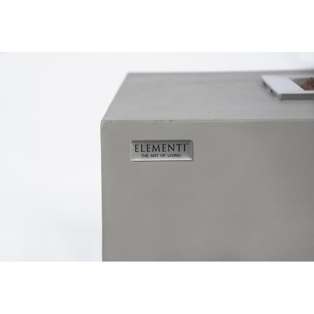 Elementi Granville 27" Rectangle Frosted Cream White Concrete Natural Gas Fire Table