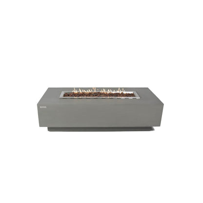Elementi Granville 27" Rectangle Frosted Cream White Concrete Natural Gas Fire Table