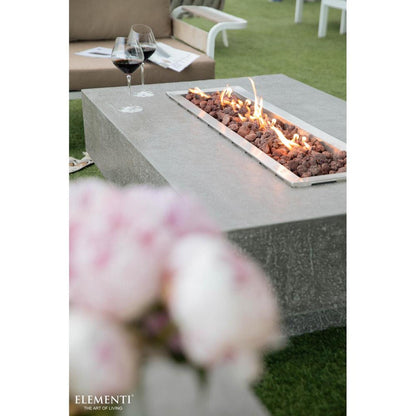 Elementi Hampton 32" Rectangle Light Gray Concrete Natural Gas Fire Table
