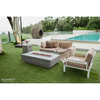 Elementi Hampton 32" Rectangle Light Gray Concrete Natural Gas Fire Table