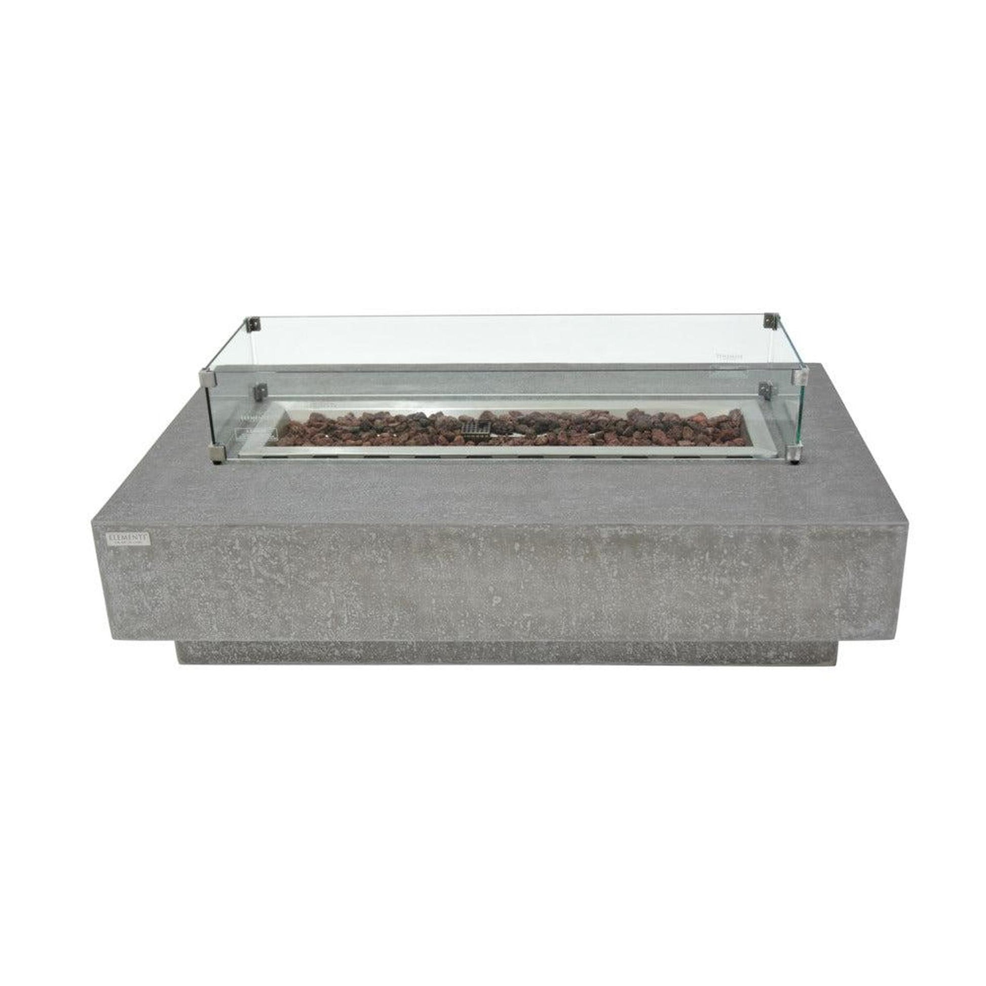Elementi Hampton 32" Rectangle Light Gray Concrete Natural Gas Fire Table
