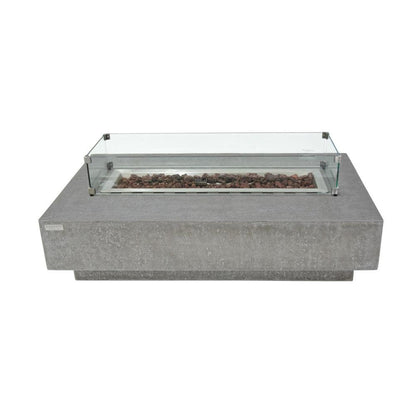 Elementi Hampton 32" Rectangle Light Gray Concrete Natural Gas Fire Table