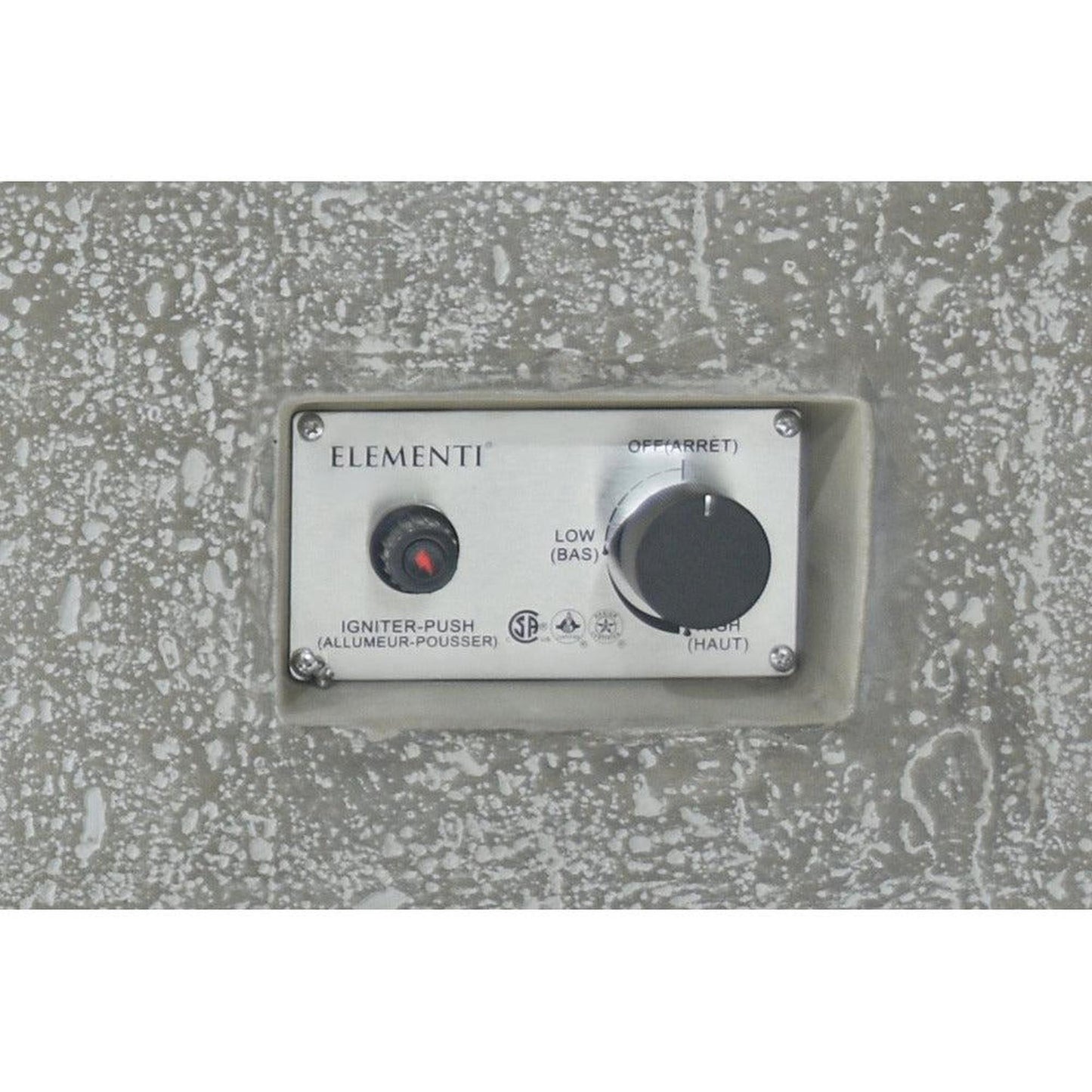 Elementi Hampton 32" Rectangle Light Gray Concrete Natural Gas Fire Table