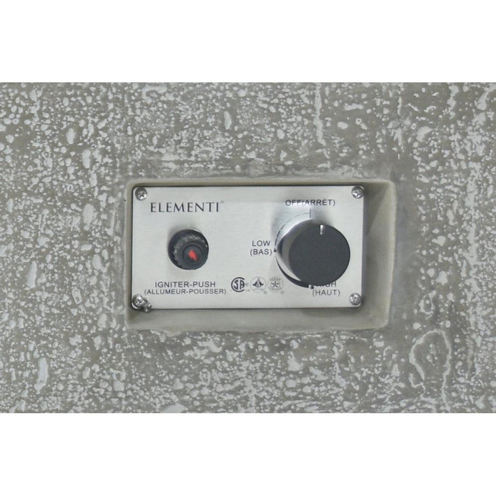 Elementi Hampton 32" Rectangle Light Gray Concrete Natural Gas Fire Table