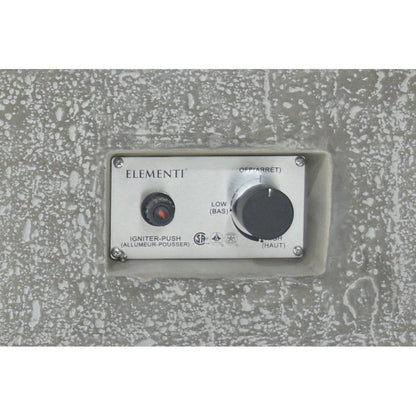 Elementi Hampton 32" Rectangle Light Gray Concrete Natural Gas Fire Table