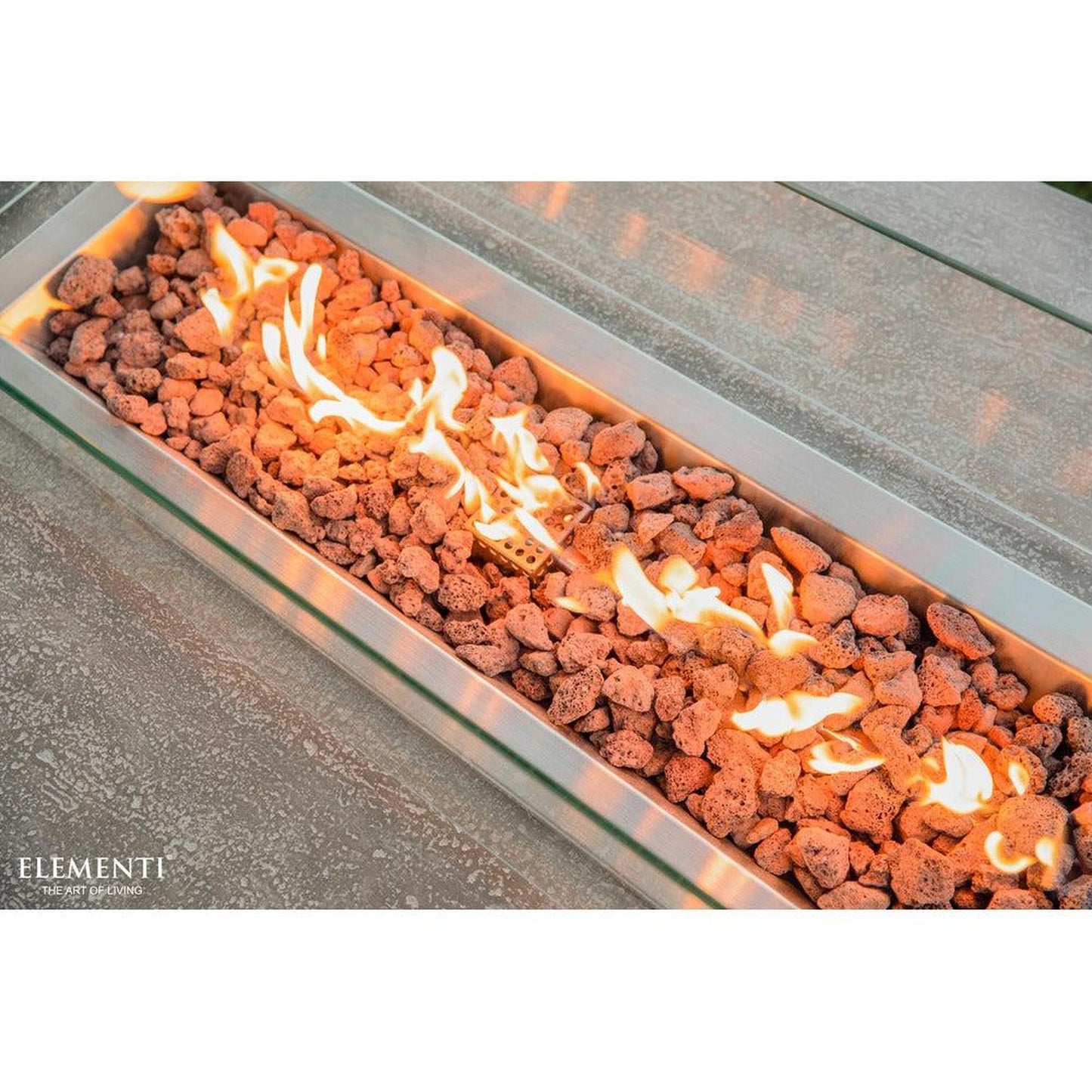 Elementi Hampton 32" Rectangle Light Gray Concrete Natural Gas Fire Table