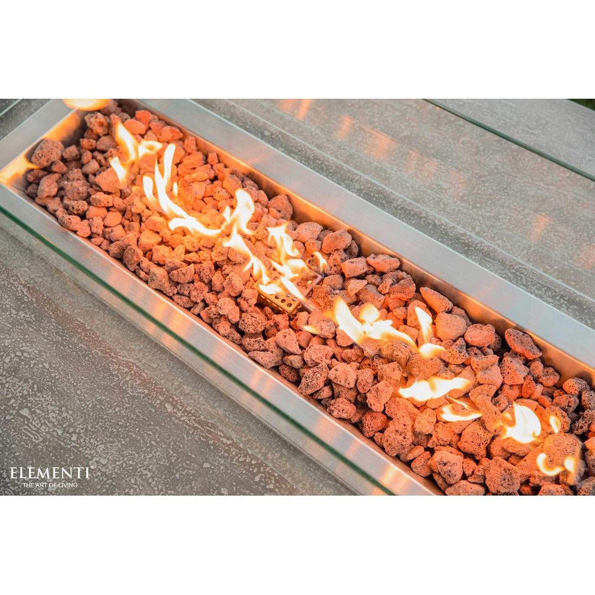 Elementi Hampton 32" Rectangle Light Gray Concrete Natural Gas Fire Table