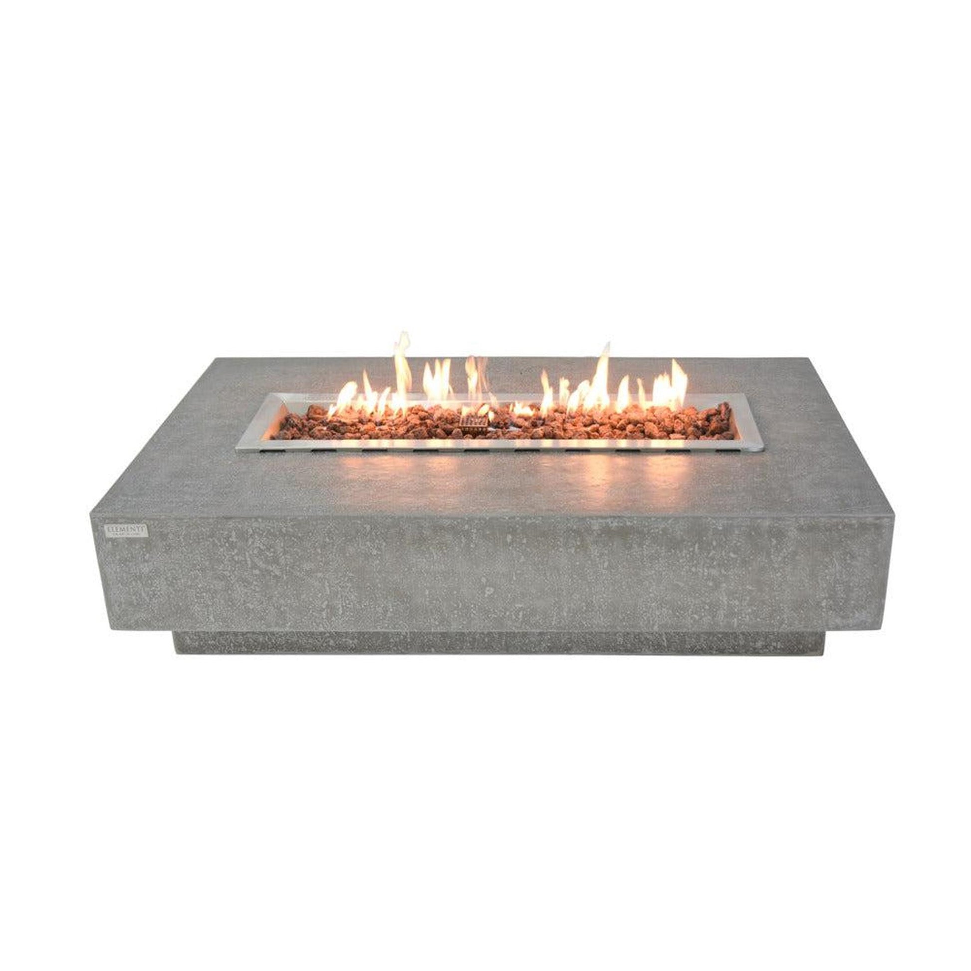 Elementi Hampton 32" Rectangle Light Gray Concrete Natural Gas Fire Table