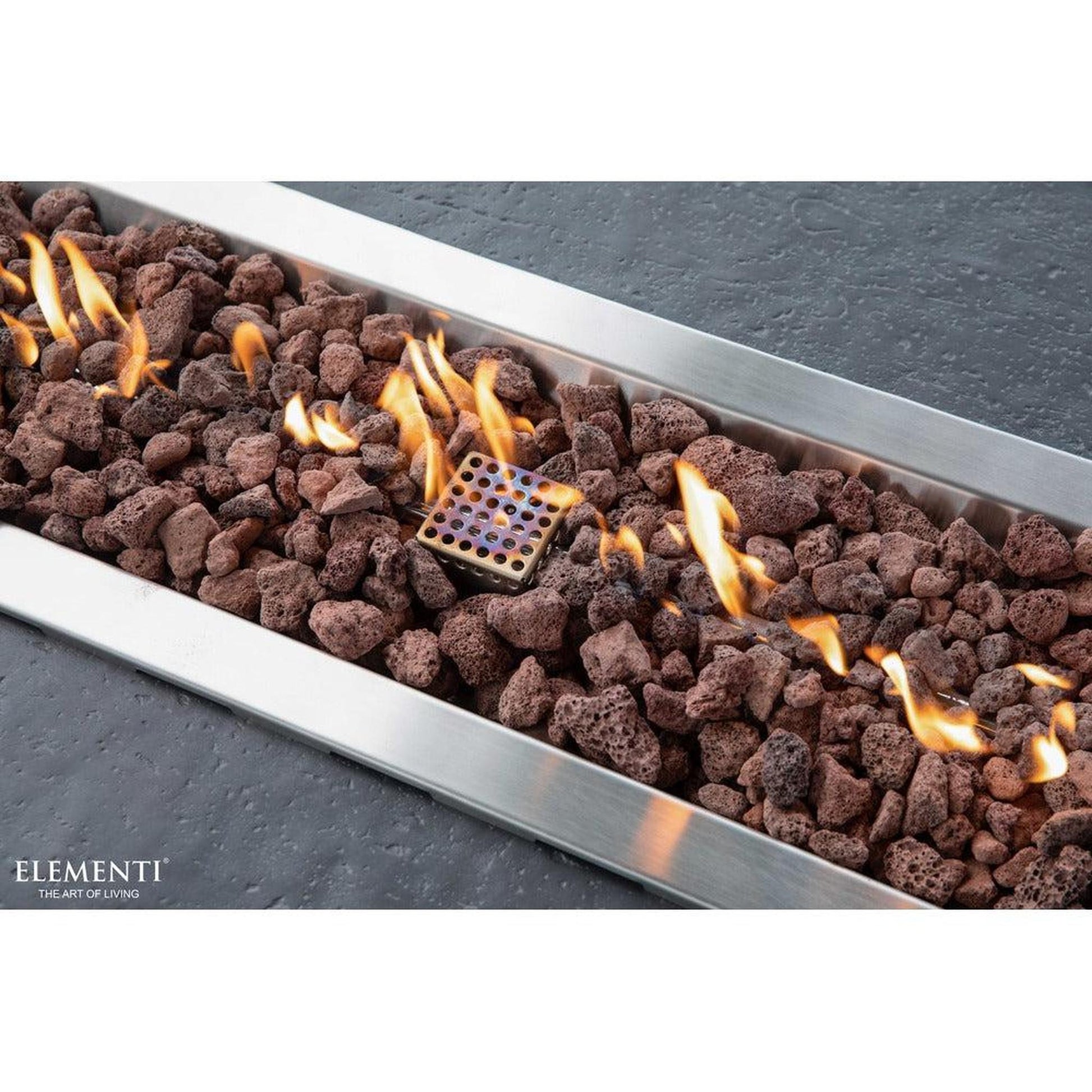 Elementi Hampton 56" Rectangle Dark Gray Concrete Natural Gas Fire Table