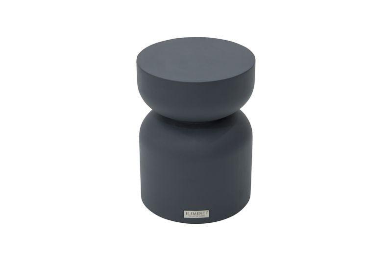 Elementi Home Chronos 14" Small Slate Black Concrete Side Table