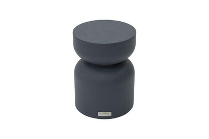 Elementi Home Chronos 14" Small Slate Black Concrete Side Table