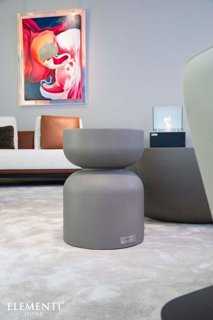 Elementi Home Chronos 14" Small Space Grey Concrete Coffee Table
