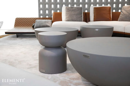 Elementi Home Chronos 14" Small Space Grey Concrete Coffee Table