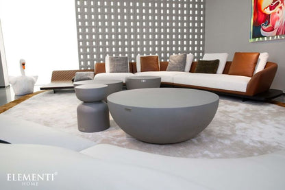 Elementi Home Chronos 14" Small Space Grey Concrete Coffee Table