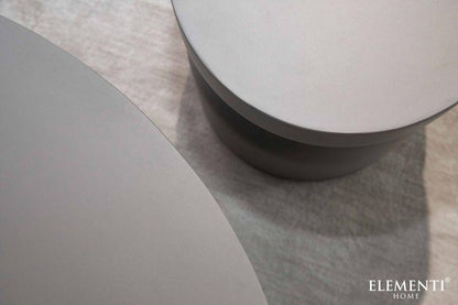 Elementi Home Chronos 14" Small Space Grey Concrete Coffee Table