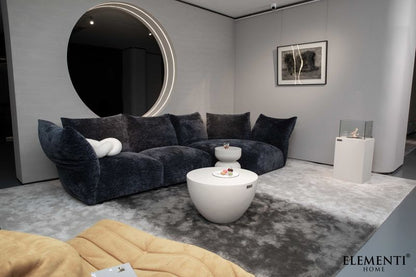 Elementi Home Chronos 26" Small Cream White Concrete Coffee Table