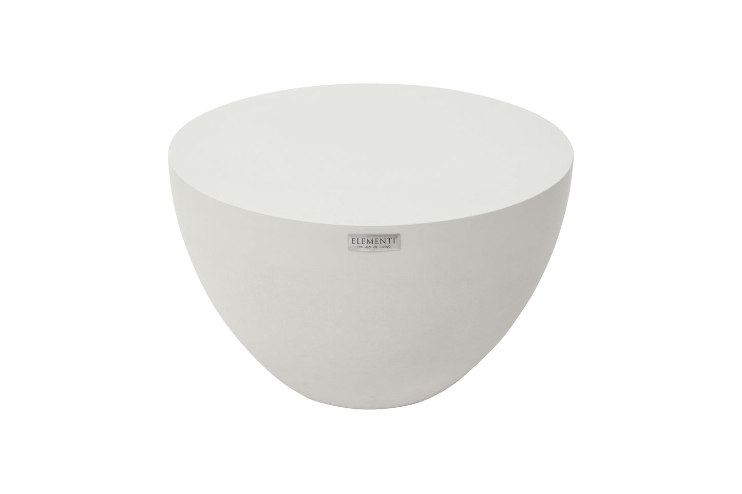Elementi Home Chronos 26" Small Cream White Concrete Coffee Table