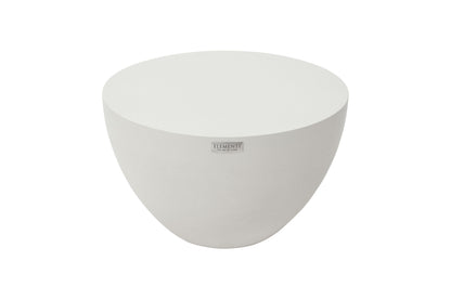 Elementi Home Chronos 26" Small Cream White Concrete Coffee Table