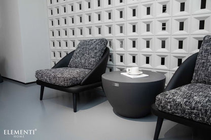 Elementi Home Chronos 26" Small Slate Black Concrete Coffee Table