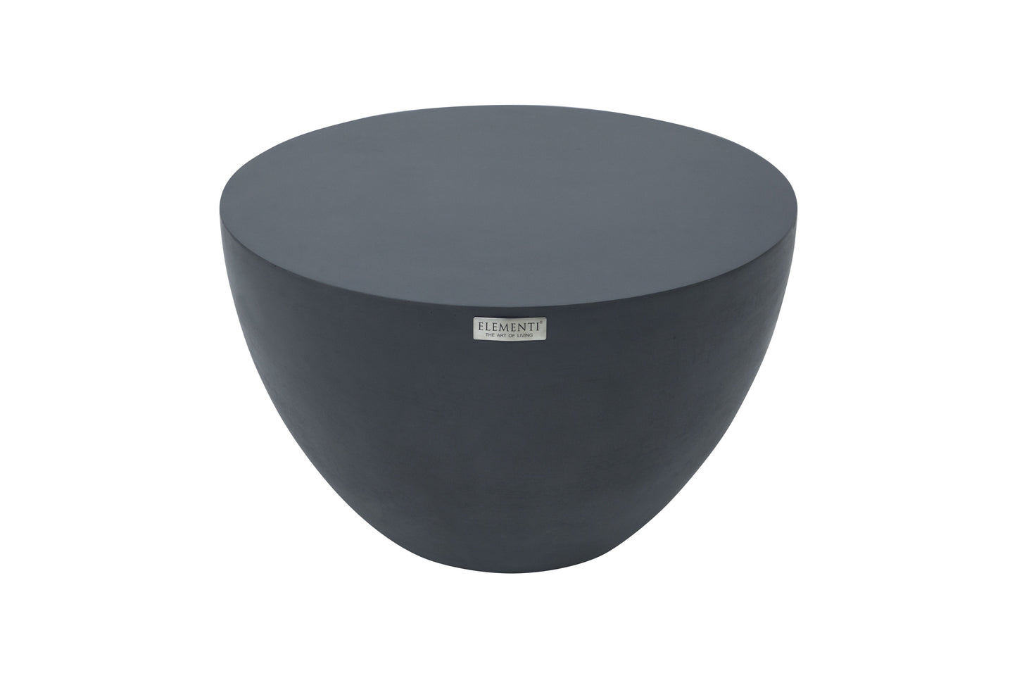 Elementi Home Chronos 26" Small Slate Black Concrete Coffee Table