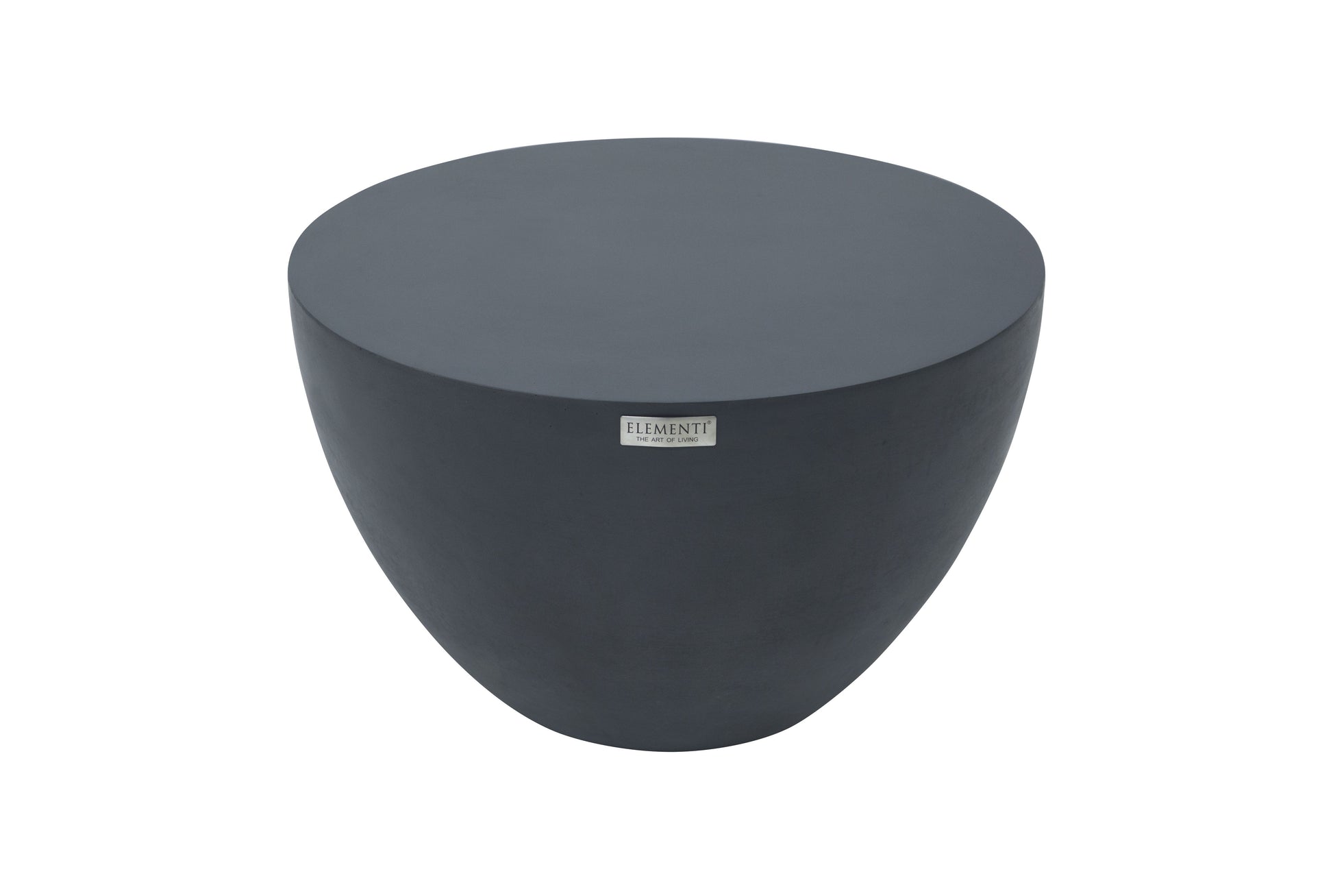 Elementi Home Chronos 26" Small Slate Black Concrete Coffee Table