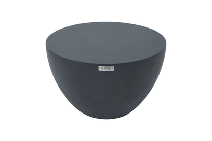 Elementi Home Chronos 26" Small Slate Black Concrete Coffee Table