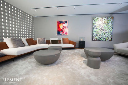 Elementi Home Chronos 26" Small Space Grey Concrete Coffee Table