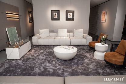 Elementi Home Chronos 34" Medium Cream White Concrete Coffee Table