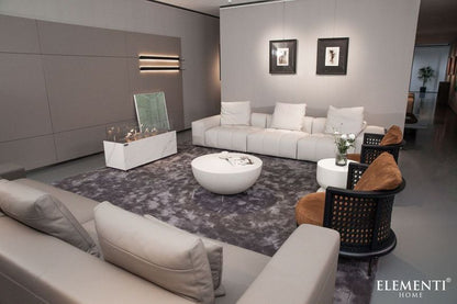 Elementi Home Chronos 34" Medium Cream White Concrete Coffee Table