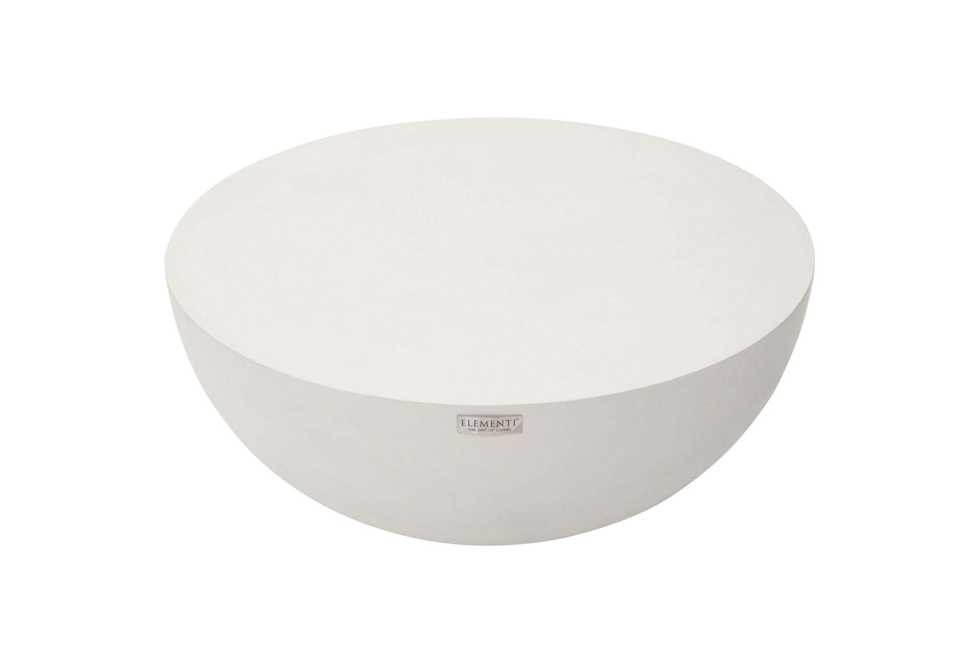 Elementi Home Chronos 34" Medium Cream White Concrete Coffee Table