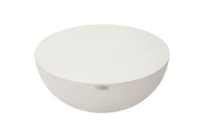 Elementi Home Chronos 34" Medium Cream White Concrete Coffee Table