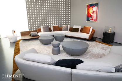 Elementi Home Chronos 34" Medium Space Grey Concrete Coffee Table