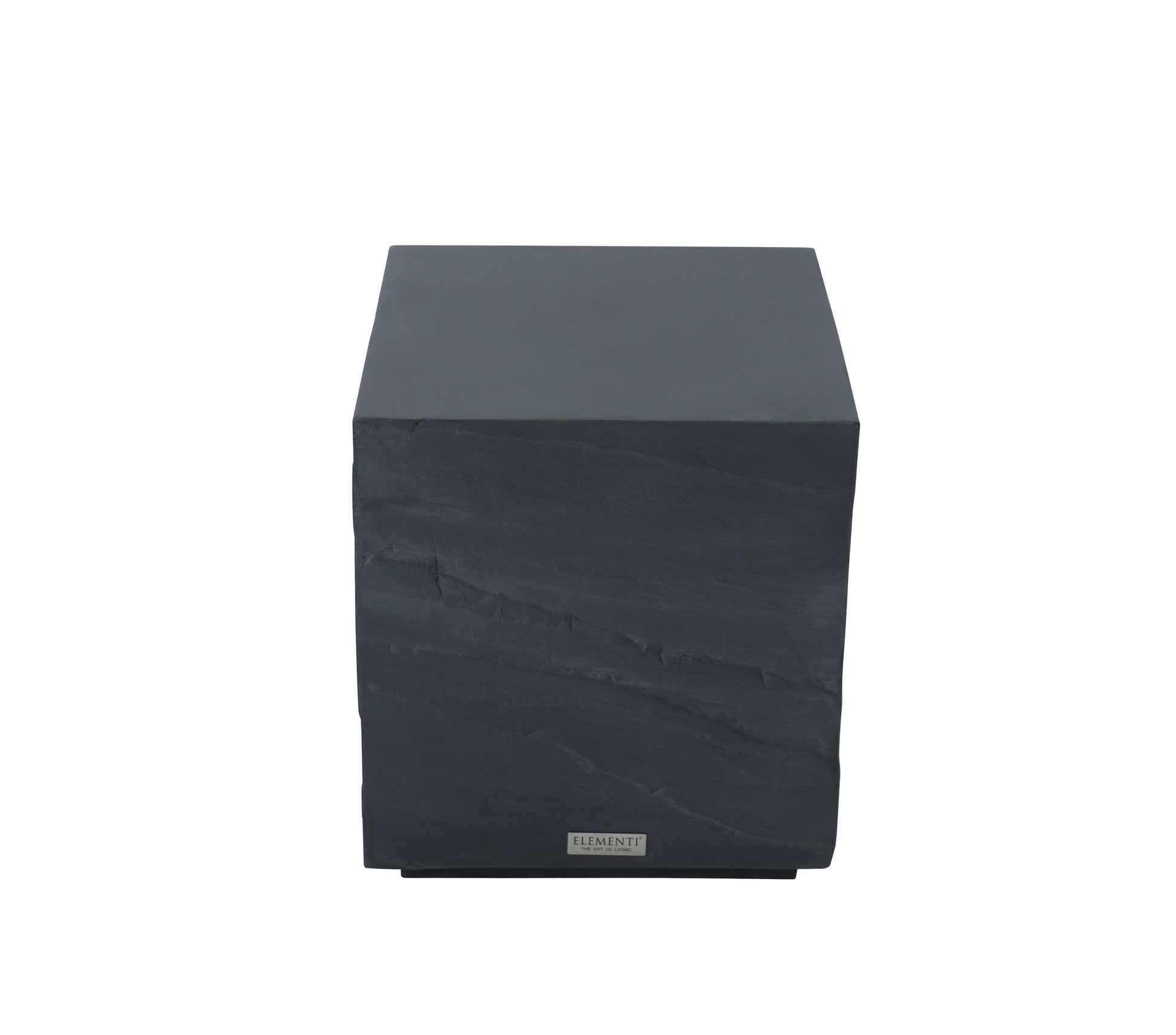 Elementi Home Colorado 14" Small Slate Black Concrete Side Table